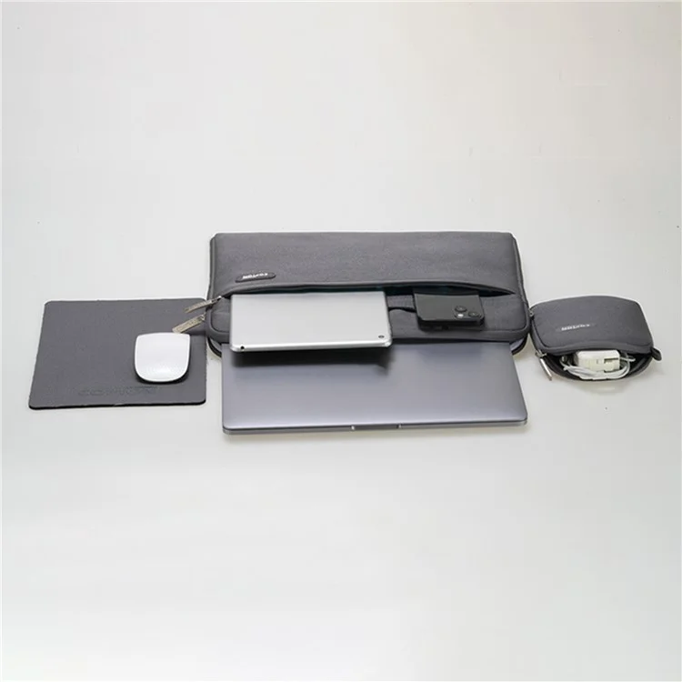 Borsa da Trasporto Portatile Copton Per Laptop da 13-14 Pollici Anti-Scratch Notebook Nylon Sleeve Borse Con Cinturino a Manico / Piccola Borsa - Grigio