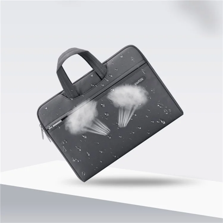 Borsa da Trasporto Portatile Copton Per Laptop da 13-14 Pollici Anti-Scratch Notebook Nylon Sleeve Borse Con Cinturino a Manico / Piccola Borsa - Grigio