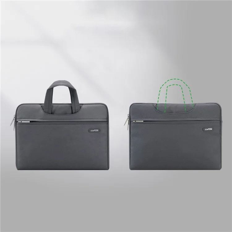 Borsa da Trasporto Portatile Copton Per Laptop da 13-14 Pollici Anti-Scratch Notebook Nylon Sleeve Borse Con Cinturino a Manico / Piccola Borsa - Grigio