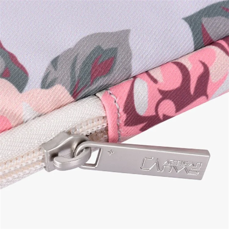 CANVASARTISAN H40-01 Portable Anti-Drop Sleeve Bag for 11-inch Laptops Rose Pattern Printed Carrying Case Shockproof Storage Bag - Grey