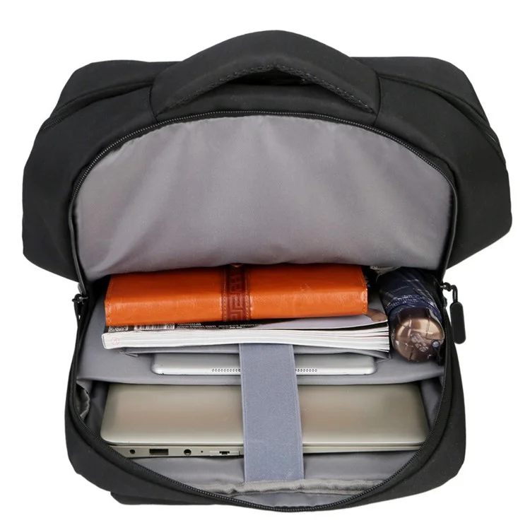 1106 Large Capacity Dual Layer Laptop Backpack Business Travel Shoulder Bag Rucksack with USB Charging Port