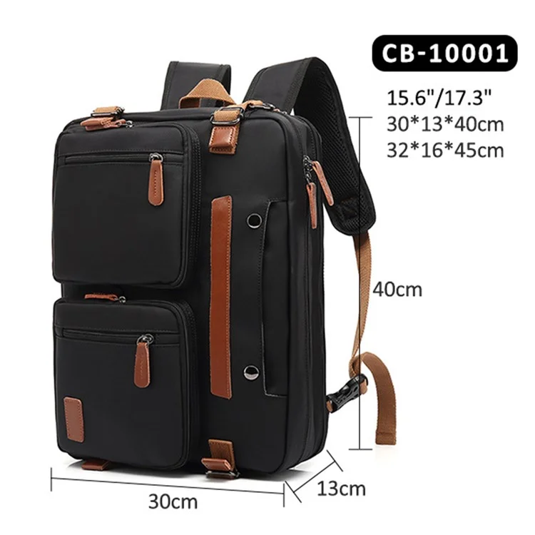 COOLBELL 15.6-Inch Laptop Backpack Shoulder Bag Business Briefcase Messenger Bag Travel Handbag Notebook Computer Carrying Bag - Grey