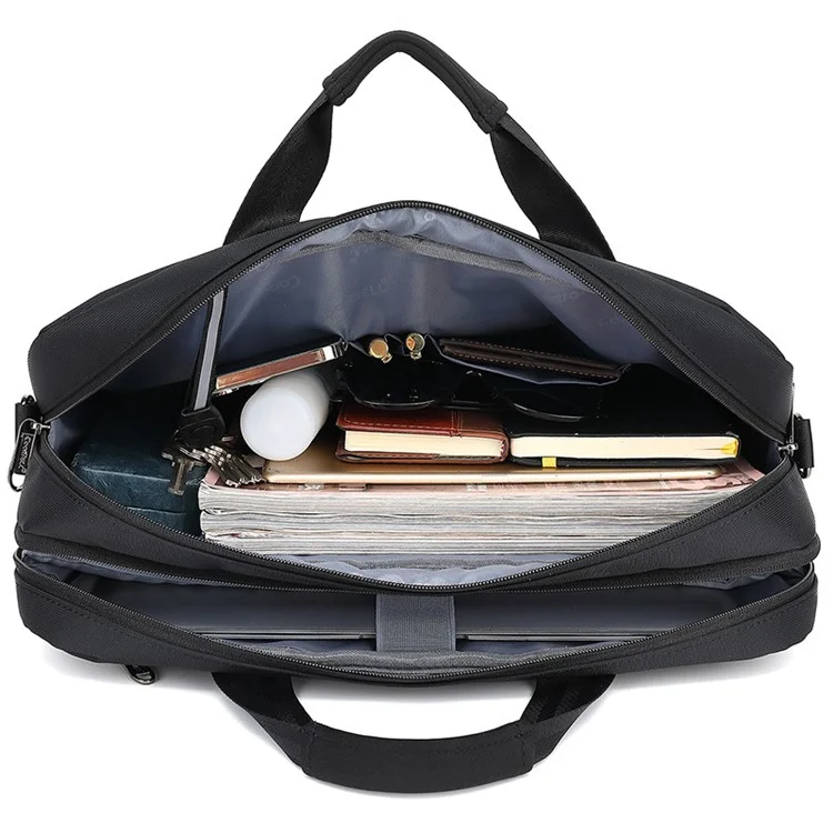 COOLBELL CB-2120 Large Capacity 15.6'' Notebook Computer Bag Tote Hand Bag Messenger Shoulder Crossbody Bag Laptop Business Briefcase - Black