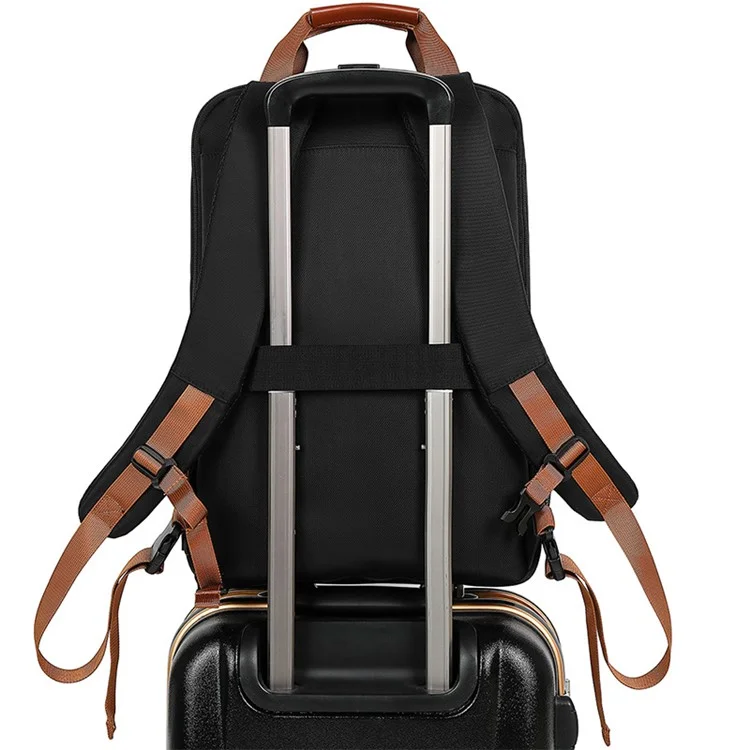 COOLBELL 10010 Expandable Nylon Laptop Travel Backpack Single Shoulder Bag with USB Port - Grey