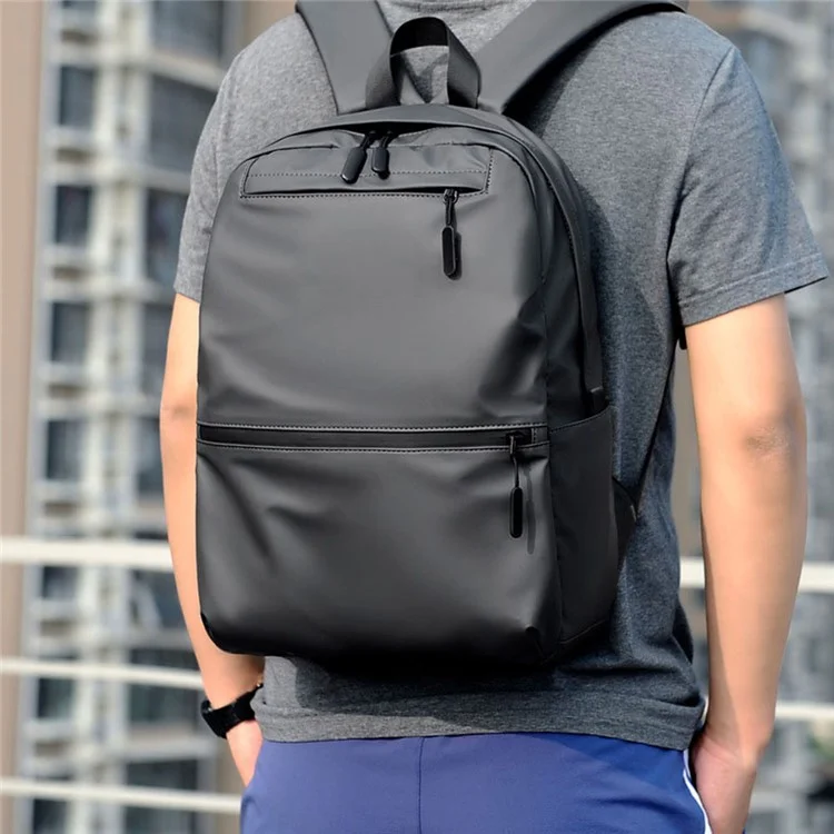 14-inch Laptop Backpack Water Resistant Business Travel Work Computer Men Rucksack Bag - Black