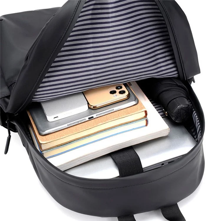 14-inch Laptop Backpack Water Resistant Business Travel Work Computer Men Rucksack Bag - Black