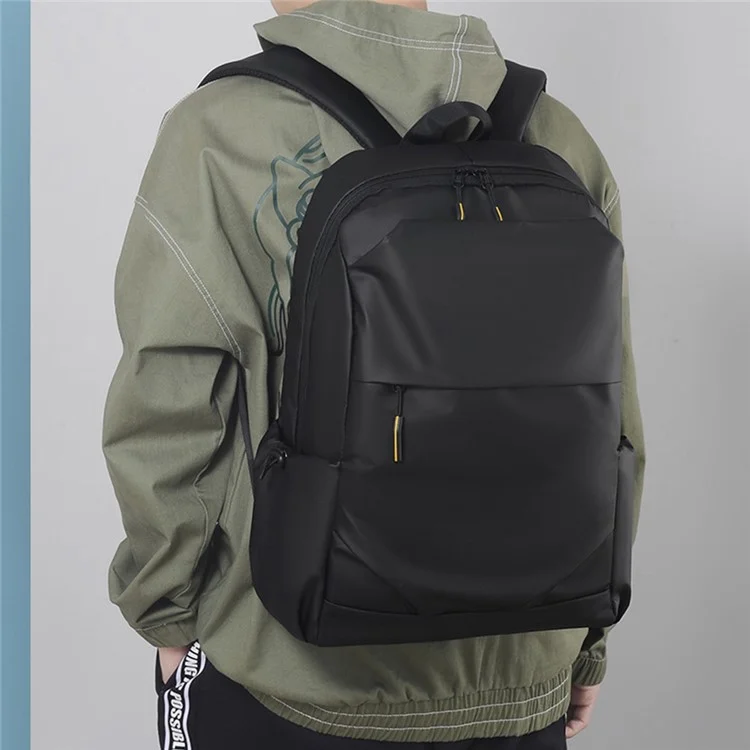 15.6-inch Laptop Backpack Large Capacity Men Daypack Rucksack for Travel Business - Black
