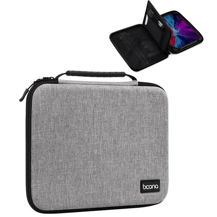 BAONA For iPad Pro 11 Inch Storage Case Shockproof EVA Hard Shell Carrying Bag Tablet Handbag - Grey