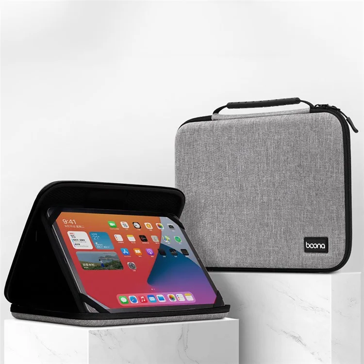 BAONA For iPad Pro 11 Inch Storage Case Shockproof EVA Hard Shell Carrying Bag Tablet Handbag - Grey