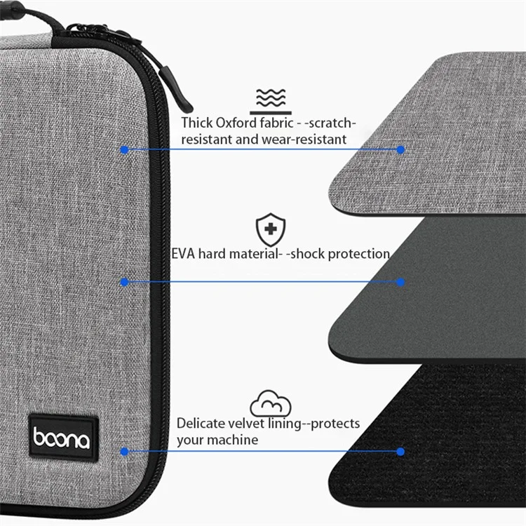 BAONA For iPad Pro 11 Inch Storage Case Shockproof EVA Hard Shell Carrying Bag Tablet Handbag - Grey