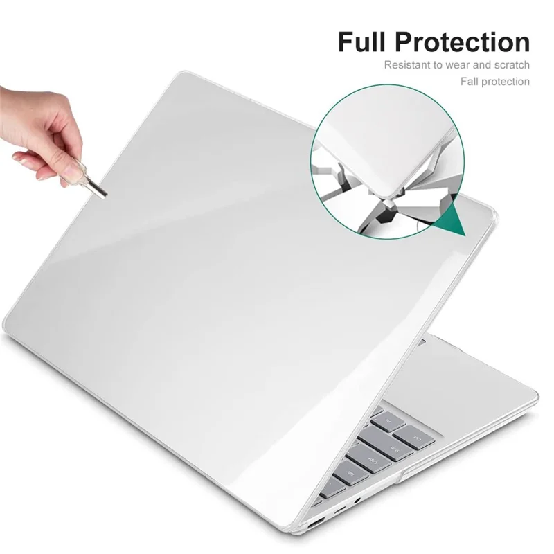 ENKAY HAT PRINCE Laptop Case for Microsoft Surface Laptop 5 / 4 / 3 Notebook Cover Alcantara Keyboard Version - Black