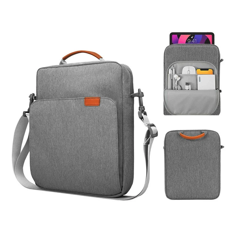 MA483 11-inch Tablet Waterproof Sleeve Shoulder Bag Shockproof Handbag for iPad (Single Handle) - Light Grey