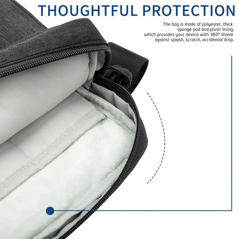 MA483 11-inch Tablet Waterproof Sleeve Shoulder Bag Shockproof Handbag for iPad (Single Handle) - Light Grey