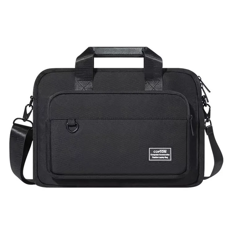 COPTON 14-15inch Notebook Carrying Bag Handbag Travel Business Laptop Tote Crossbody Bag - Black