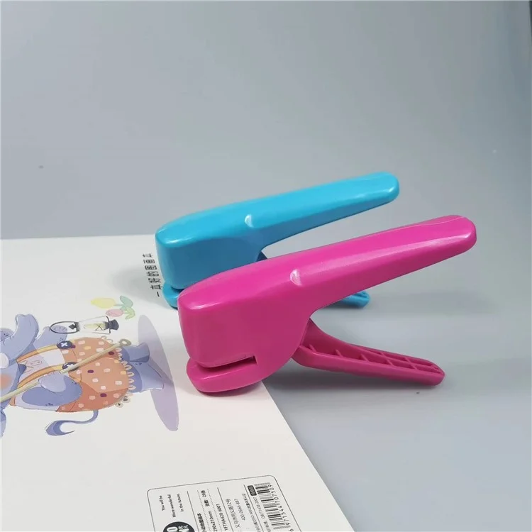 No Staple Paper Loose Leaf Stapler Home Office Needleless Paper Stapler - Random Color