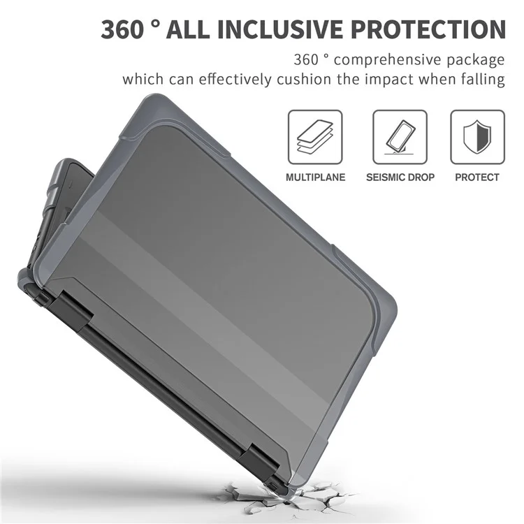 Para Dell Chromebook 11,6 polegadas 3100 / 3110 PC+TPU Laptop Case Anti-scratch Notebook Computer Upper+Lower Cover