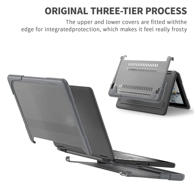 Para Dell Chromebook 11,6 polegadas 3100 / 3110 PC+TPU Laptop Case Anti-scratch Notebook Computer Upper+Lower Cover