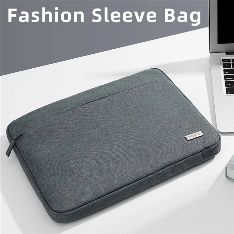 MELCOU 14.2-inch Waterproof Fabric Laptop Sleeve Bag Shockproof Notebook Carrying Bag - Grey