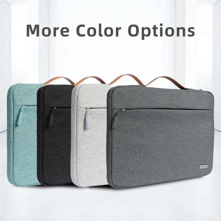 MELCOU 14.2-inch Waterproof Fabric Laptop Sleeve Bag Shockproof Notebook Carrying Bag - Grey