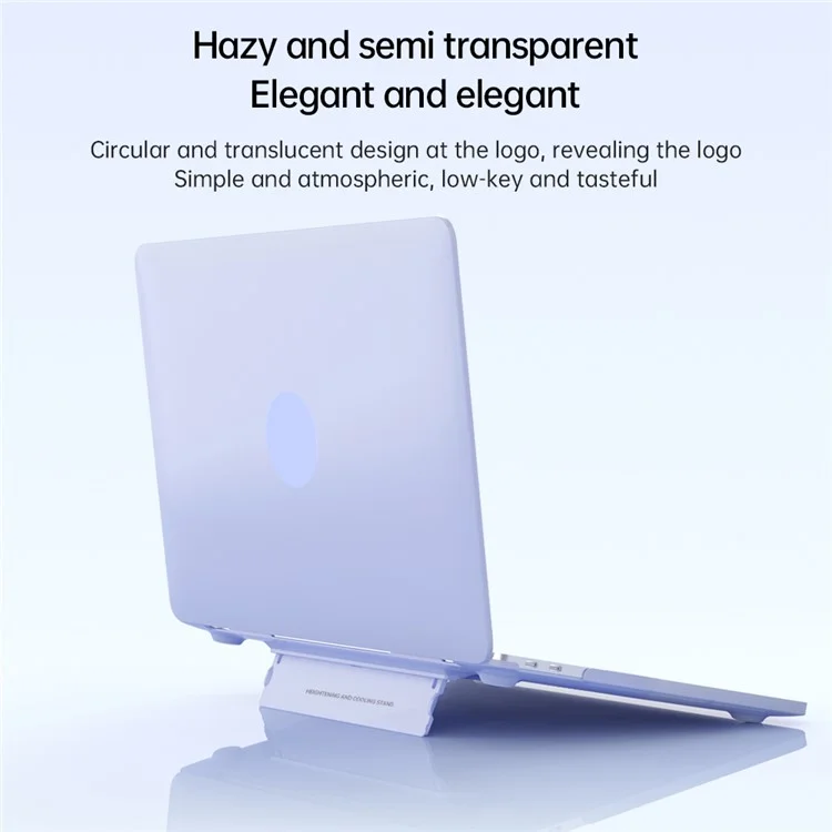 Для MacBook Pro 14 дюймов (2021) A2442 / A2779 Матовый ПК-чехол с защитой от царапин и подставкой - фиолетовый