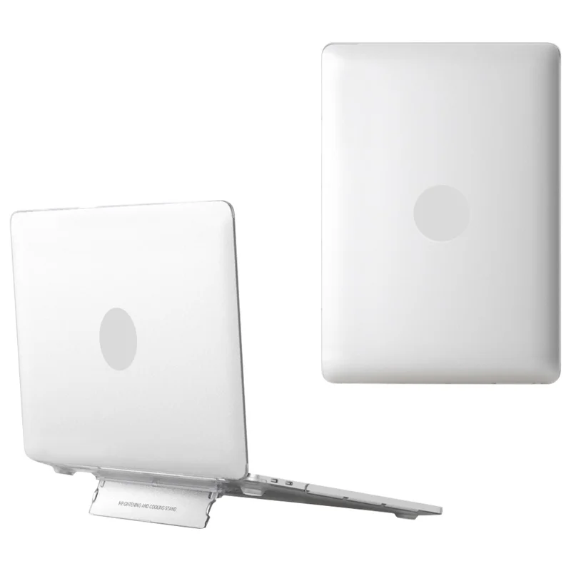 For MacBook Pro 14 inch (2026) A3427 A3426 / (2025) A3434 A3112 A3185 A3401 / (2024) A2918 A2992 / (2023) A2779 / (2022) / (2021) A2442 Matte PC Case Anti-Scratch Protective Laptop Cover with Kickstand - White