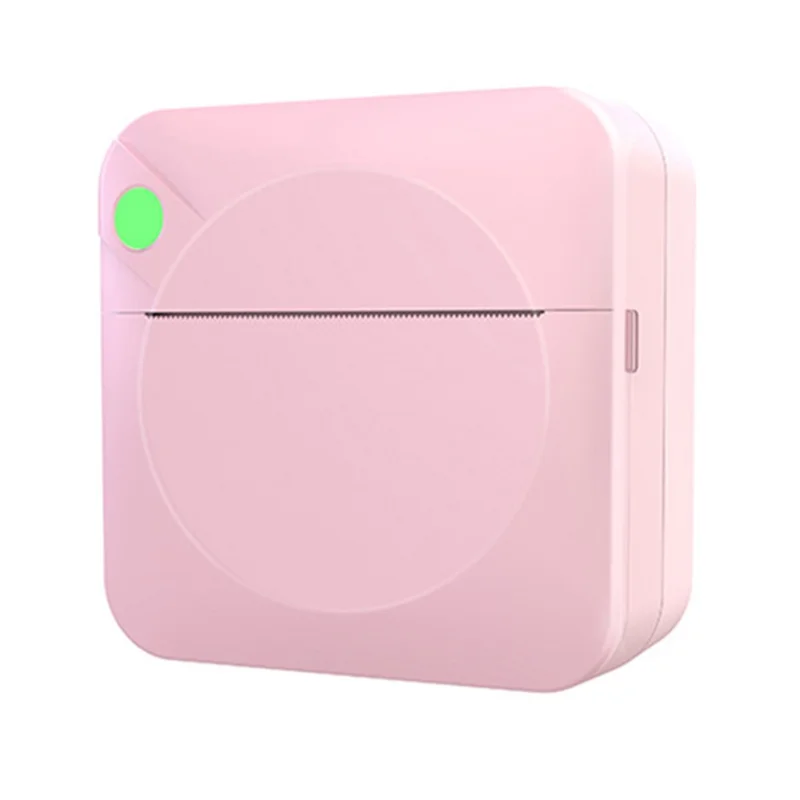 C17 Portable Mini Printer Pocket Bluetooth-compatible Thermal Printer Inkless Printing Gift for Label Receipt Photo Notes Study - Pink