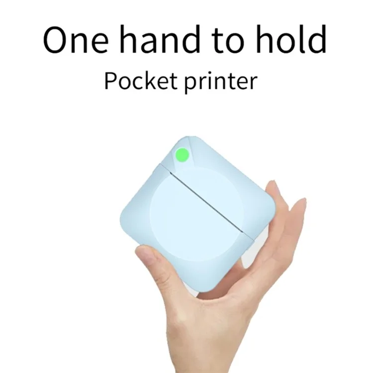 C17 Portable Mini Printer Pocket Bluetooth-compatible Thermal Printer Inkless Printing Gift for Label Receipt Photo Notes Study - White