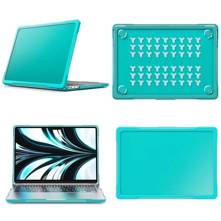 For MacBook Pro 13 inch (2016) A1706 A1708 / (2018) A1989 / (2019) A2159 / (2020) A2289 A2251 A2338 (M1 / M2) Sailor Series Laptop Case PC+TPU Cover - Baby Blue