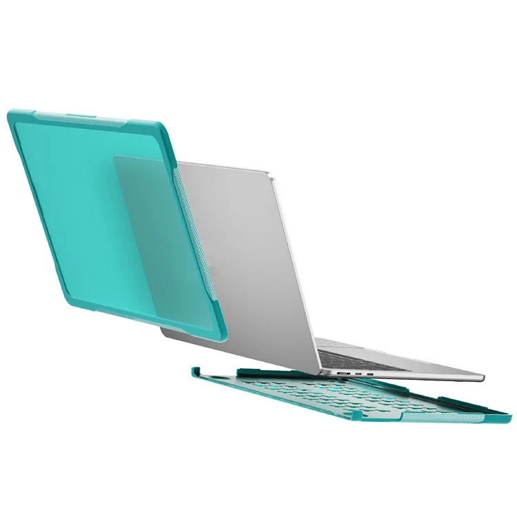 For MacBook Pro 13 inch (2016) A1706 A1708 / (2018) A1989 / (2019) A2159 / (2020) A2289 A2251 A2338 (M1 / M2) Sailor Series Laptop Case PC+TPU Cover - Baby Blue