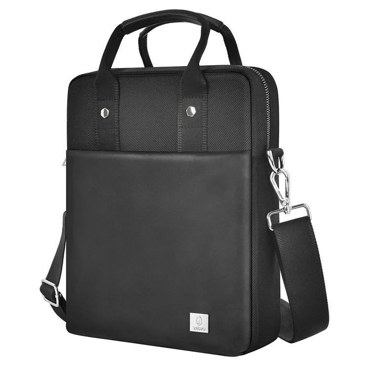 WIWU Hali Vertical Layer Bag 11-Inch Notebook Computer Crossbody Bag Handbag Polyester+PU Leather Shoulder Bag