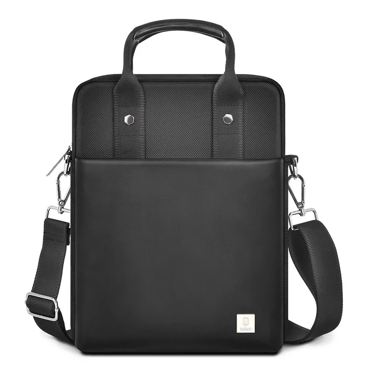 WIWU Hali Vertical Layer Bag 11-Inch Notebook Computer Crossbody Bag Handbag Polyester+PU Leather Shoulder Bag