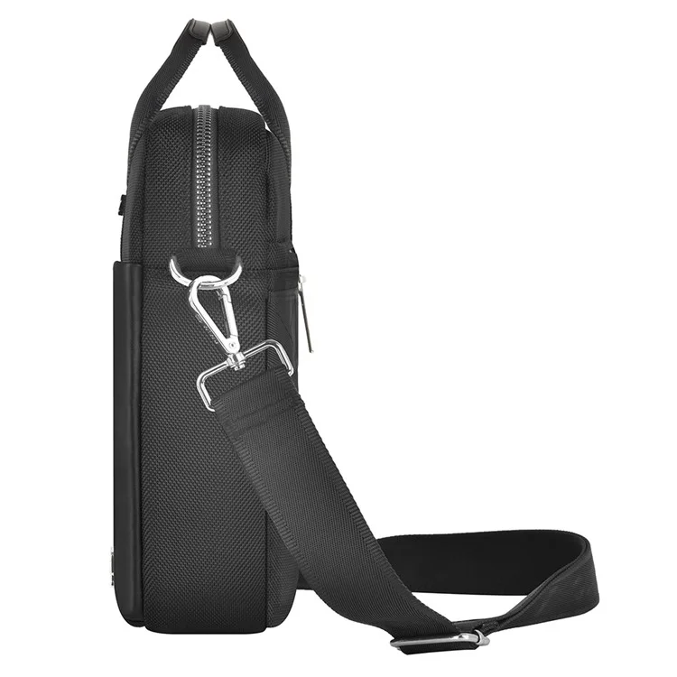 WIWU Hali Vertical Layer Bag 11-Inch Notebook Computer Crossbody Bag Handbag Polyester+PU Leather Shoulder Bag