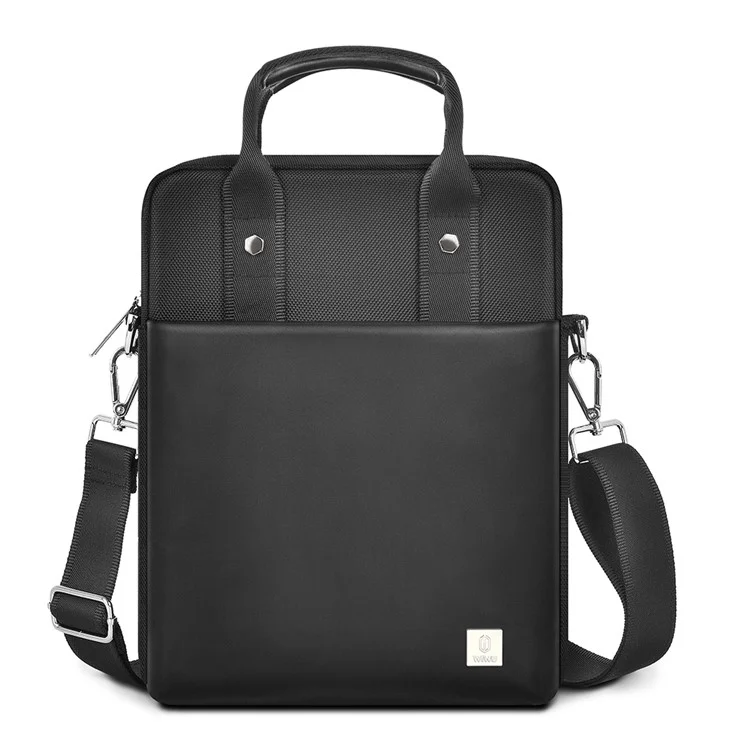 WIWU Hali Vertikale Lagertasche 14-Zoll Laptop-Handtasche Umhängetasche Polyester+PU-Leder Messenger Tragetasche
