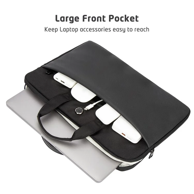 MA557 Polyester Portable Carrying Bag for 13-14" Laptops Anti-Scratch Zippered Sleeve Bag with Handle Strap