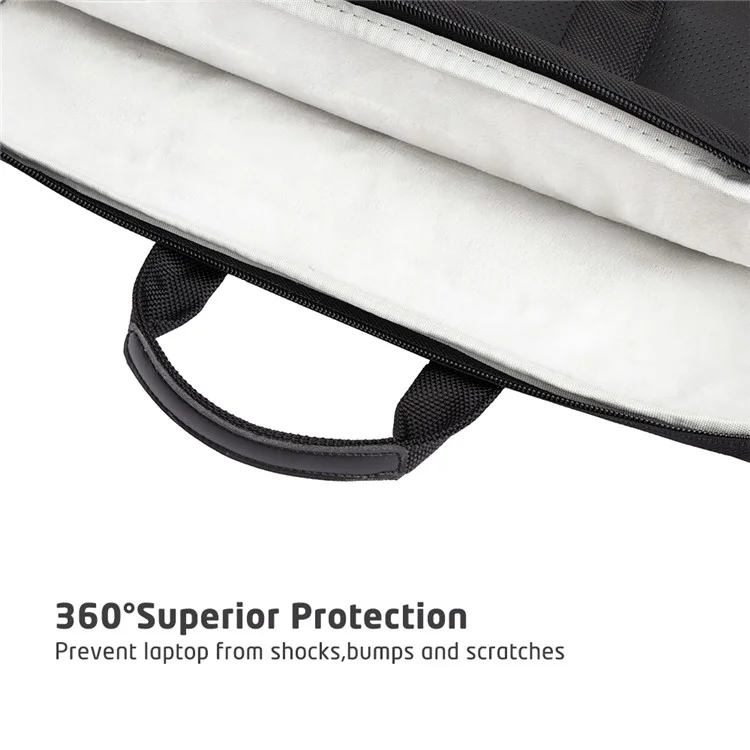 MA557 Polyester Portable Carrying Bag for 13-14" Laptops Anti-Scratch Zippered Sleeve Bag with Handle Strap