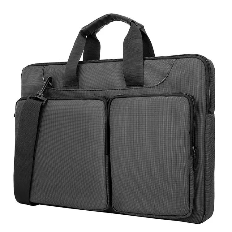 MA536 15-15.6 Polegadas Bolsa de Computador Portátil de Poliéster + Fleece Notebook Bolsa de Ombro Mensageiro de Negócios Bolsa de Transporte