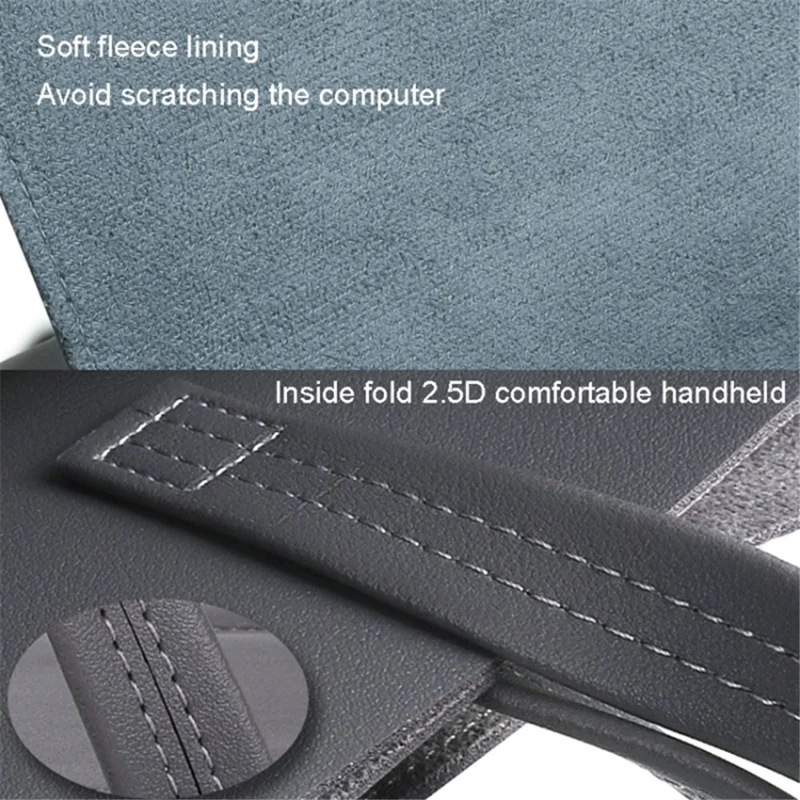 13.3 / 14 inch Laptop Sleeve PU Leather Handbag Sleeve Notebook Computer Bag Storage Water-Repellent Pouch - Rose Pink