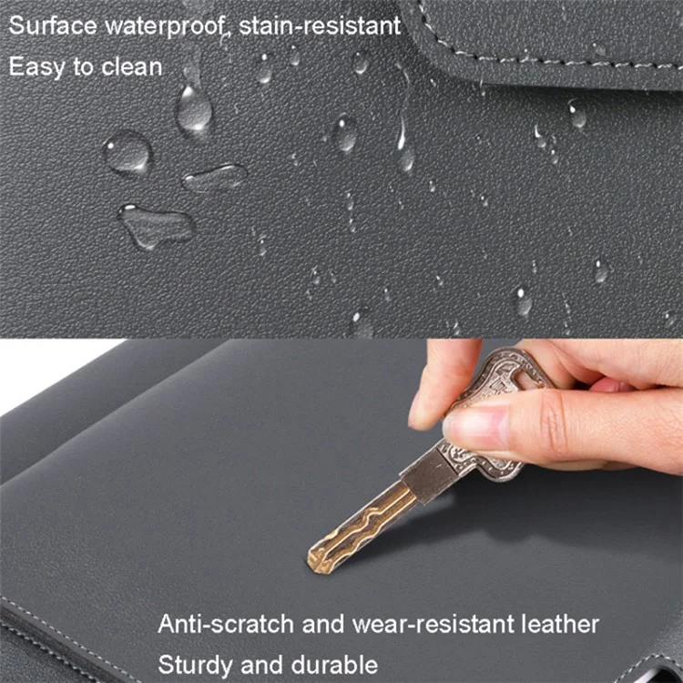 15,4 / 16 Zoll Laptoptasche Handtasche spritzwasserfeste PU-Lederoberfläche Schutz Sleeve Notebook Computer Tasche - Grau