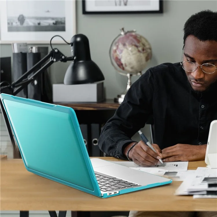 Para MacBook Air 13 pulgadas (2018) A1932 / (2020) A2337 M1 A2179 Funda antichoque de PC+TPU Funda antichoque para portátil - Azul bebé