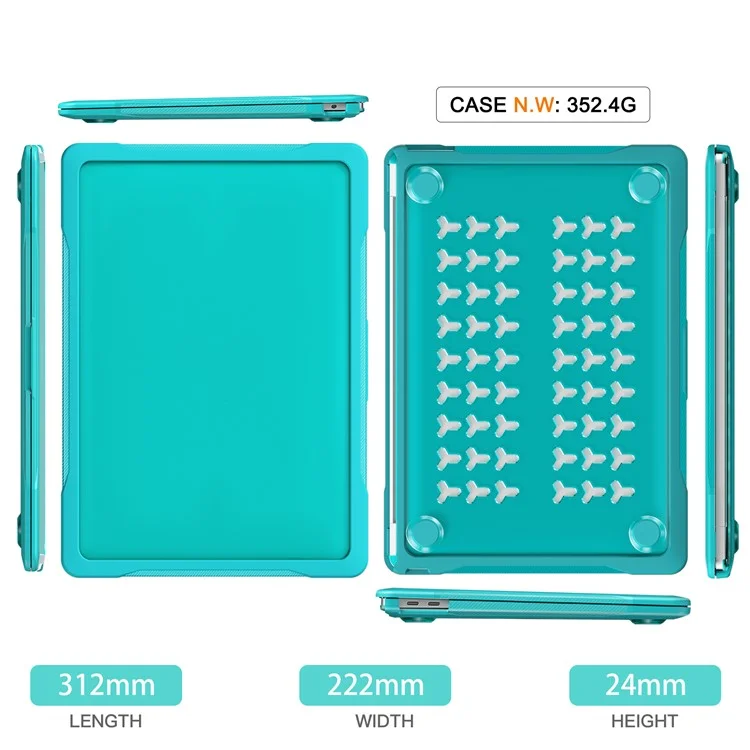 Para MacBook Air 13 pulgadas (2018) A1932 / (2020) A2337 M1 A2179 Funda antichoque de PC+TPU Funda antichoque para portátil - Azul bebé