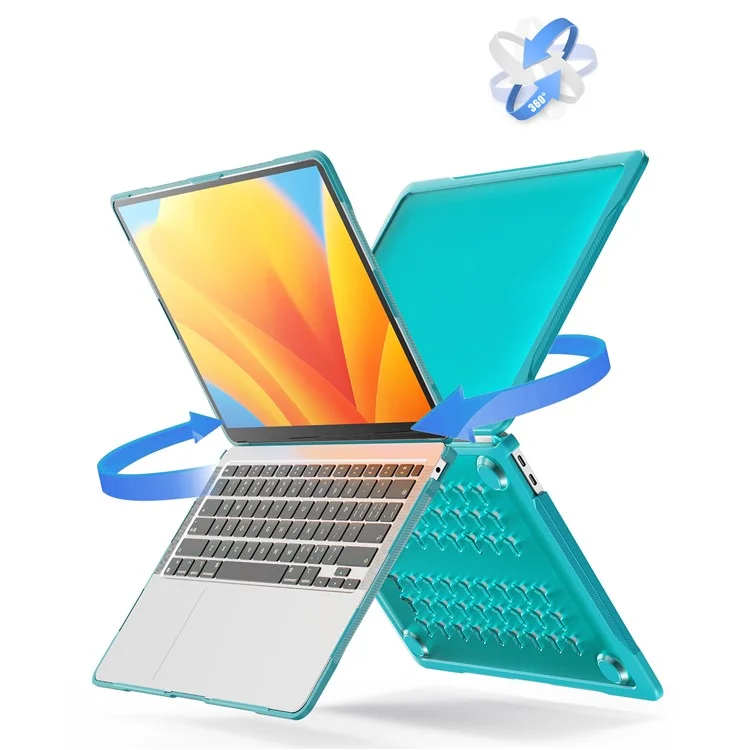 Para MacBook Air 13 pulgadas (2018) A1932 / (2020) A2337 M1 A2179 Funda antichoque de PC+TPU Funda antichoque para portátil - Azul bebé