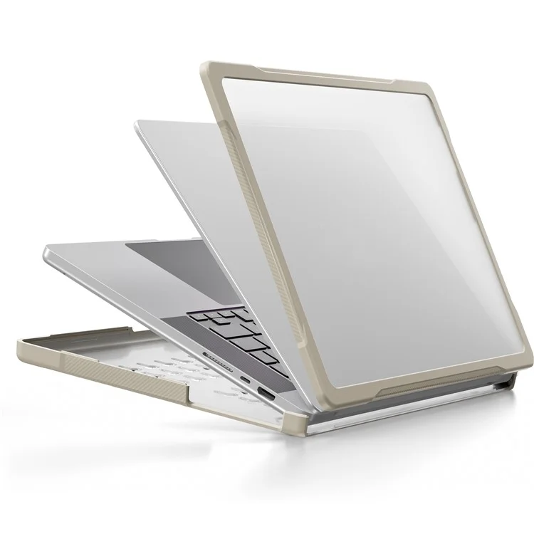Para MacBook Pro 16 pulgadas (2021) A2485 / (2023) A2780 / A2991 (M1 / M2 / M3) Funda de Ordenador Portátil PC+TPU Anti-Caídas y a Prueba de Golpes - Caqui
