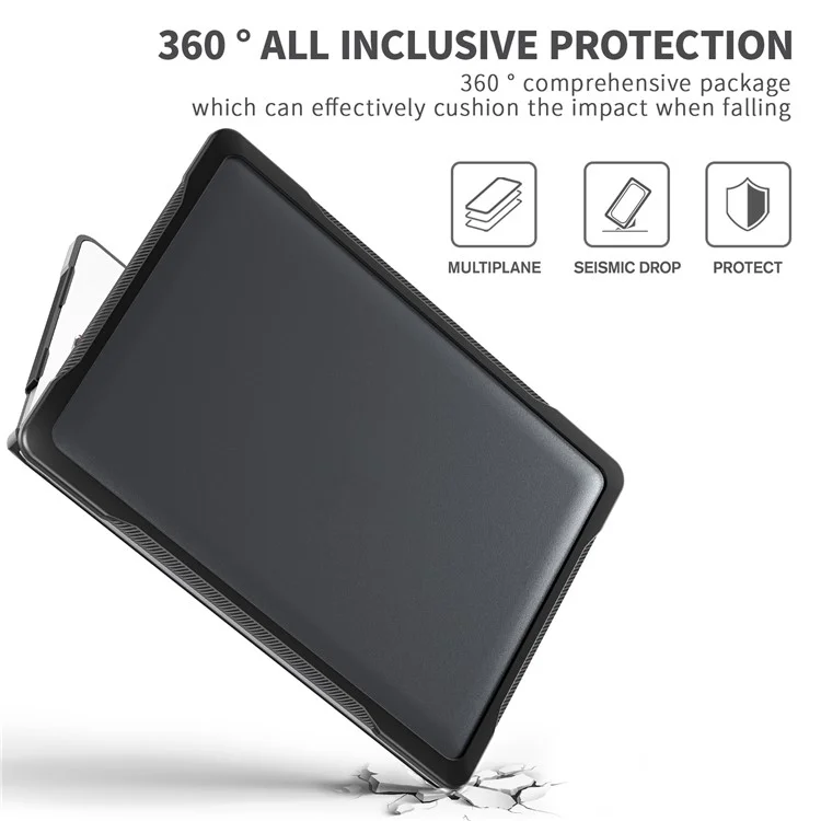 Sailor Series Laptop Case for MacBook Pro 13 inch (2016) A1706 A1708 / (2018) A1989 / (2019) A2159 / (2020) A2251 A2338 (M1 / M2) PC+TPU Shockproof Cover - Transparent Black