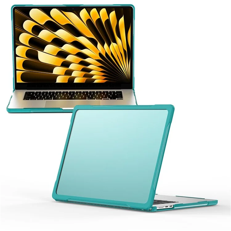 Para Macbook Air 15 polegadas (2023) M2 A2941 / (2024) A3114 M3 Sailor Series Laptop Case PC+TPU Anti-scratch Notebook Cover - Baby Blue