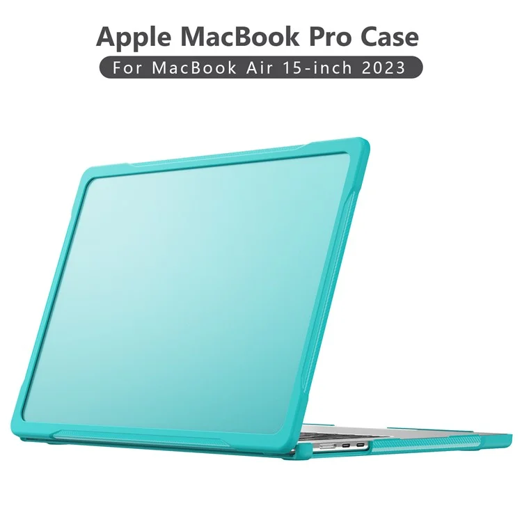 Para Macbook Air 15 polegadas (2023) M2 A2941 / (2024) A3114 M3 Sailor Series Laptop Case PC+TPU Anti-scratch Notebook Cover - Baby Blue