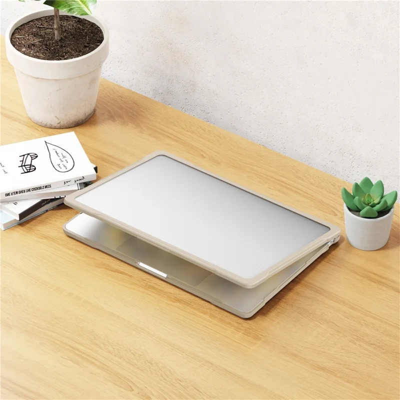 For Macbook Air 15 inch (2025) / (2024) A3114 M3 / (2023) M2 A2941 Sailor Series Laptop Case PC+TPU Anti-Scratch Notebook Cover - Khaki