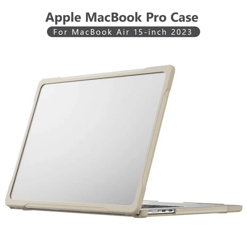 For Macbook Air 15 inch (2025) / (2024) A3114 M3 / (2023) M2 A2941 Sailor Series Laptop Case PC+TPU Anti-Scratch Notebook Cover - Khaki