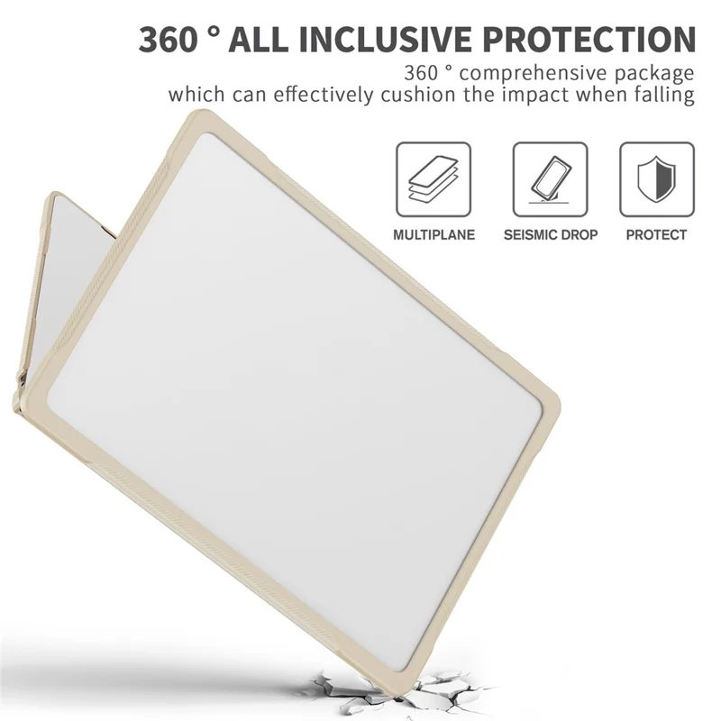 For Macbook Air 15 inch (2025) / (2024) A3114 M3 / (2023) M2 A2941 Sailor Series Laptop Case PC+TPU Anti-Scratch Notebook Cover - Khaki