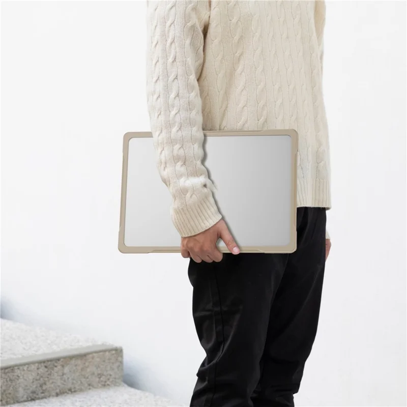 For Macbook Air 15 inch (2025) / (2024) A3114 M3 / (2023) M2 A2941 Sailor Series Laptop Case PC+TPU Anti-Scratch Notebook Cover - Khaki