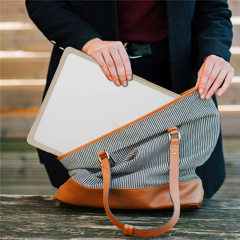 For Macbook Air 15 inch (2025) / (2024) A3114 M3 / (2023) M2 A2941 Sailor Series Laptop Case PC+TPU Anti-Scratch Notebook Cover - Khaki